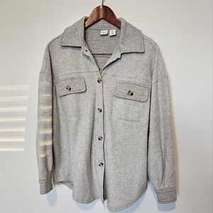Gray oversized button-down size small
